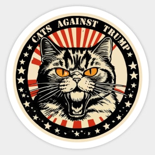 Cats Against Trump - Anti-Trump Kittens Protest They're Eating the Cats Sticker